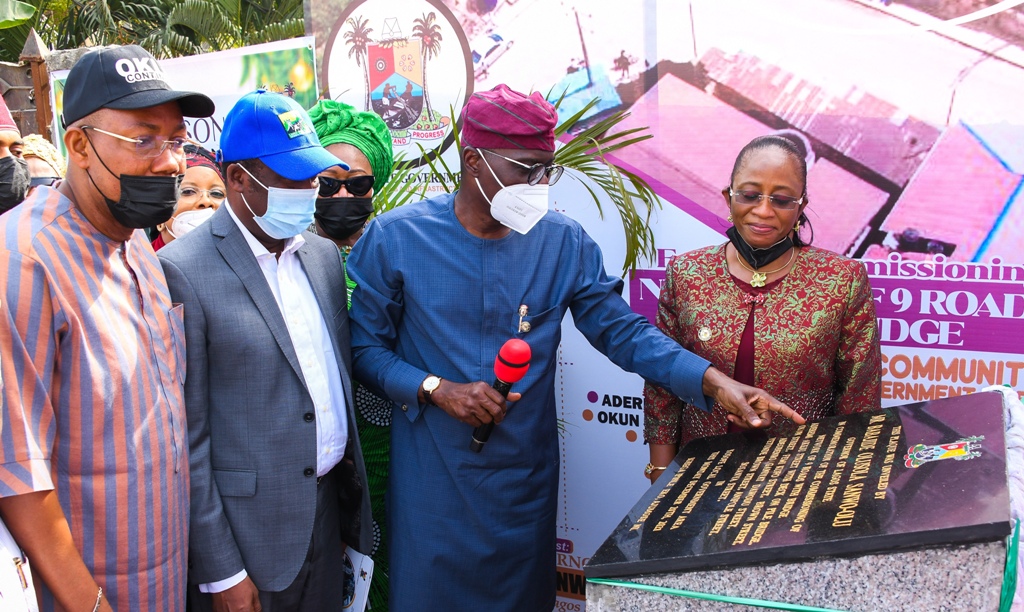 SANWO-OLU COMMISSIONS NETWORK OF NINE ROADS WITH BRIDGE IN KOSOFE